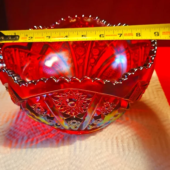 Indiana Sunset Orange Heirloom Carnival Glass Bowl - Picture 4 of 4